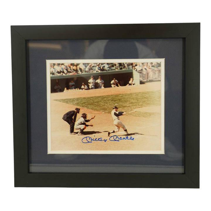 Mickey Mantle New York Yankees Autographed Framed 8x10 Photo PSA LOA Auto Grade 10