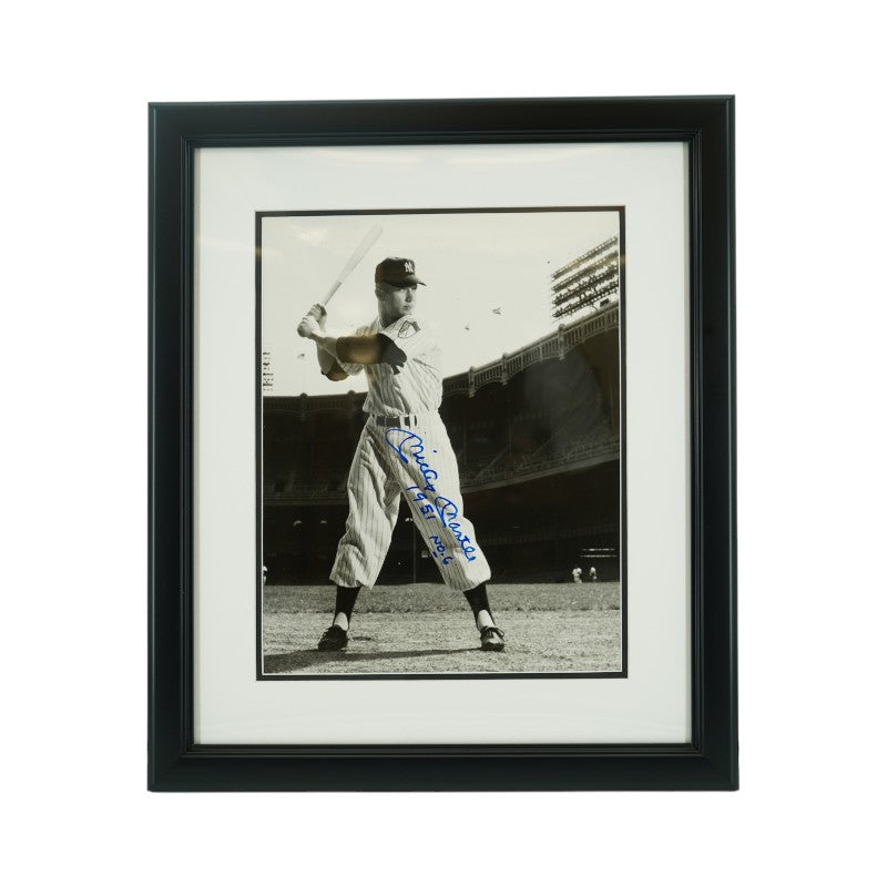 Mickey Mantle New York Yankees Autographed Inscribed Framed 11x14 Photo JSA LOA Auto Grade 9
