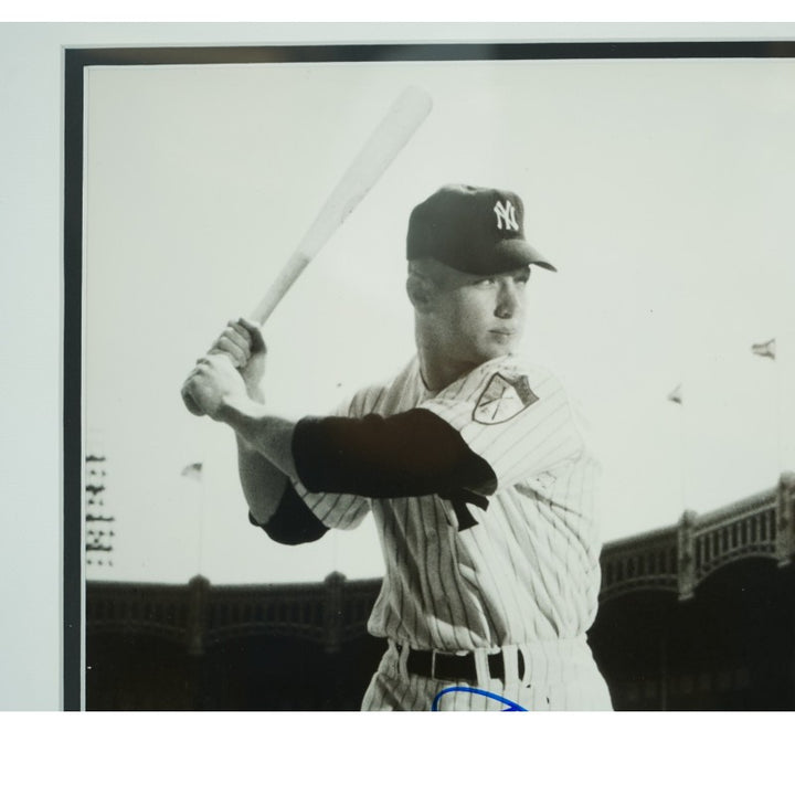 Mickey Mantle New York Yankees Autographed Inscribed Framed 11x14 Photo JSA LOA Auto Grade 9