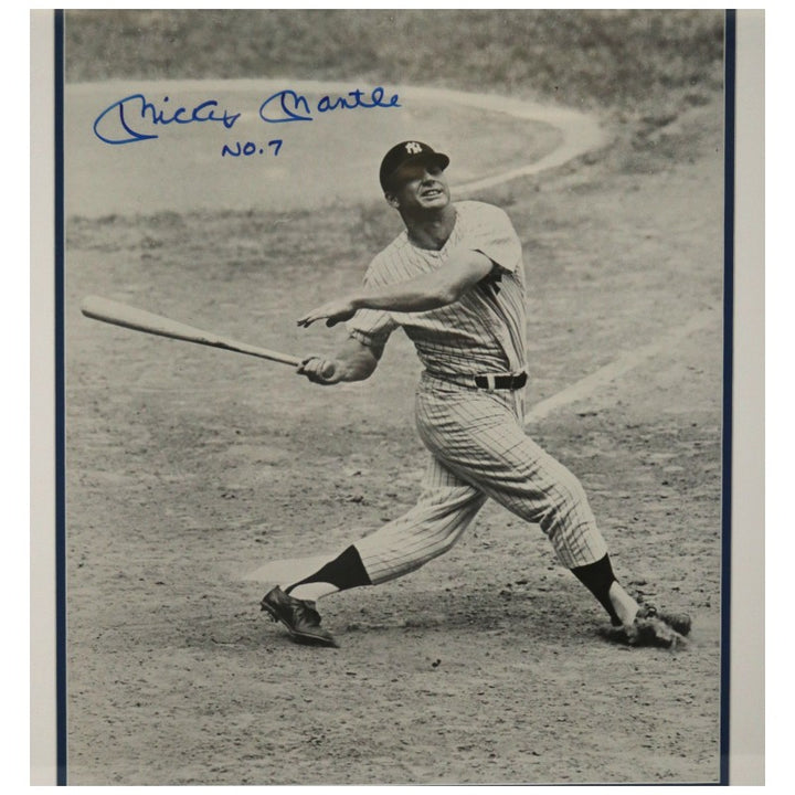 Mickey Mantle New York Yankees Autographed Inscribed Framed 16x20 Photo PSA LOA