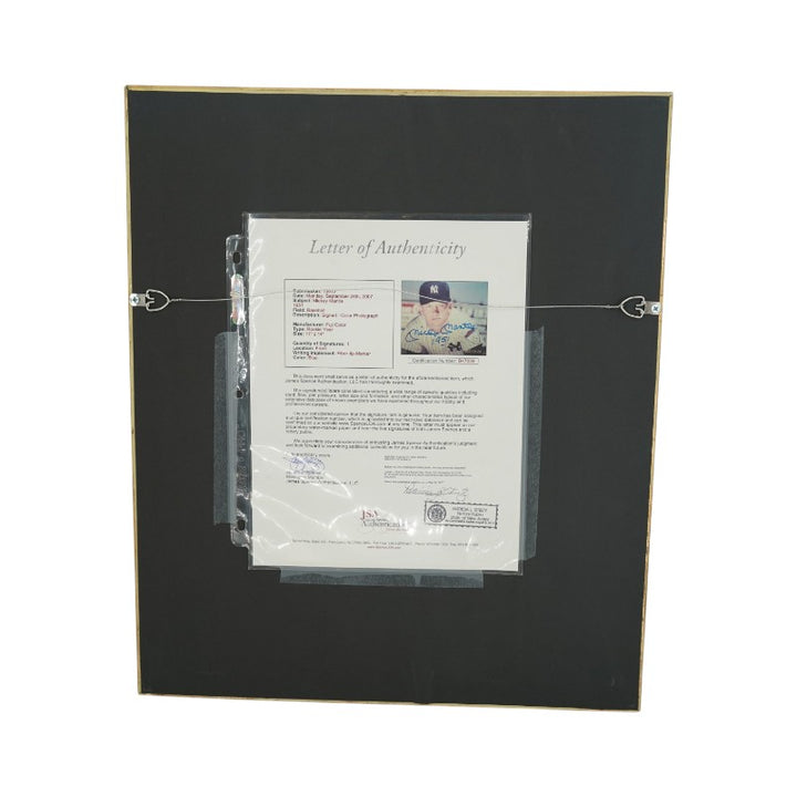 Mickey Mantle New York Yankees Autographed Inscribed Framed 11x14 Photo JSA LOA