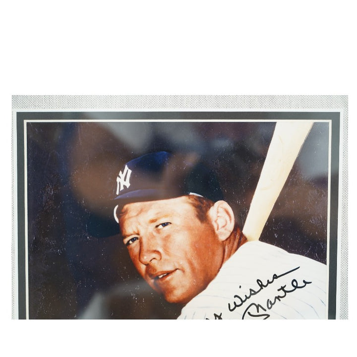 Mickey Mantle New York Yankees Autographed Inscribed Framed 8x10 Photo PSA LOA