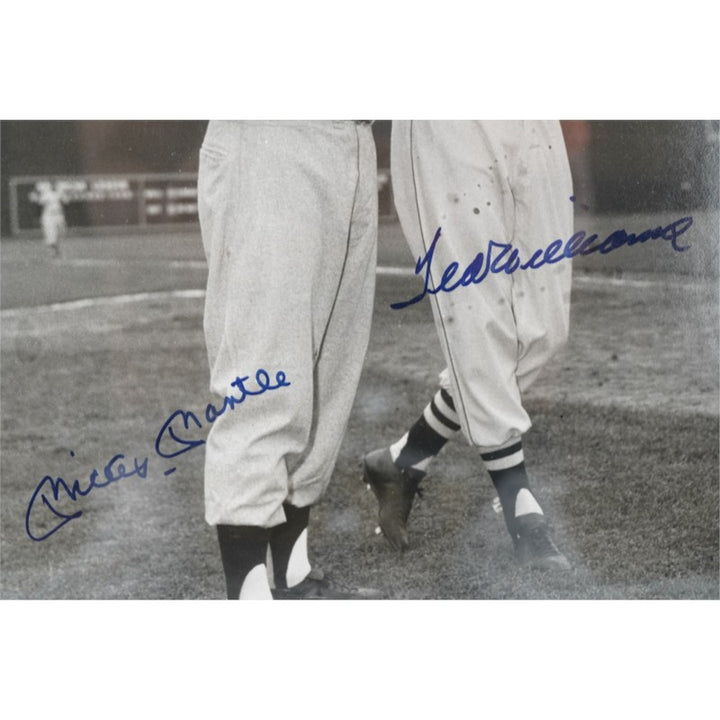 Mickey Mantle Ted Williams Yankees Red Sox Autographed Framed 16x20 Photo UDA COA