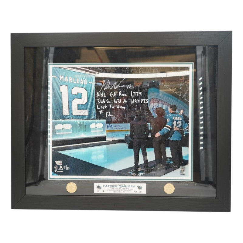 Patrick Marleau San Jose Sharks Autographed Inscribed Framed 16x20 Photo Mint Collage LE 1/12 Fanatics Auth