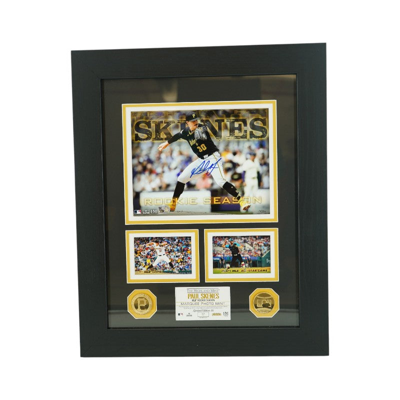 Paul Skenes Pittsburgh Pirates Autographed Framed 8x10 Photo Mint Collage LE 17/30 MLB Auth