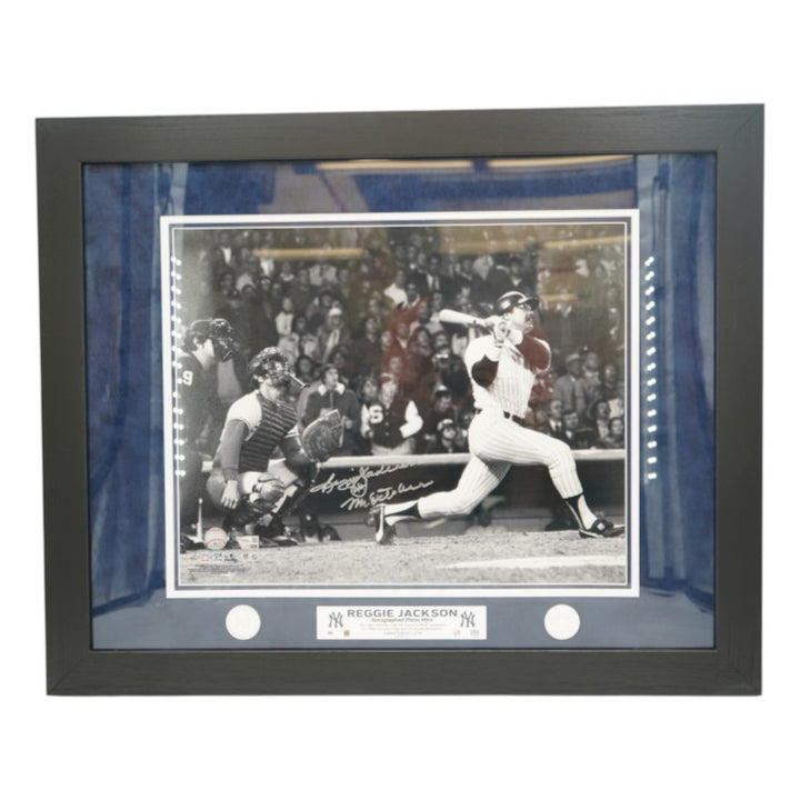 Reggie Jackson New York Yankees Autographed Inscribed Framed 16x20 Photo Mint Collage LE 1/44 Fanatics Auth