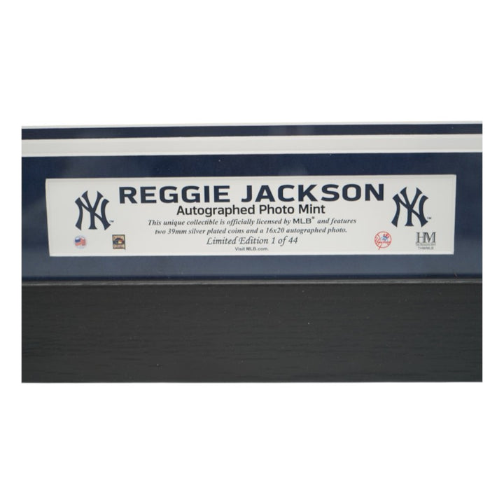 Reggie Jackson New York Yankees Autographed Inscribed Framed 16x20 Photo Mint Collage LE 1/44 Fanatics Auth
