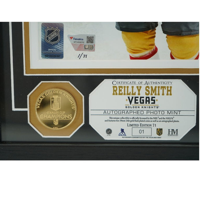 Reilly Smith Las Vegas Golden Knights Autographed Framed 8x10 Photo Mint Collage LE 1/71 Fanatics Auth