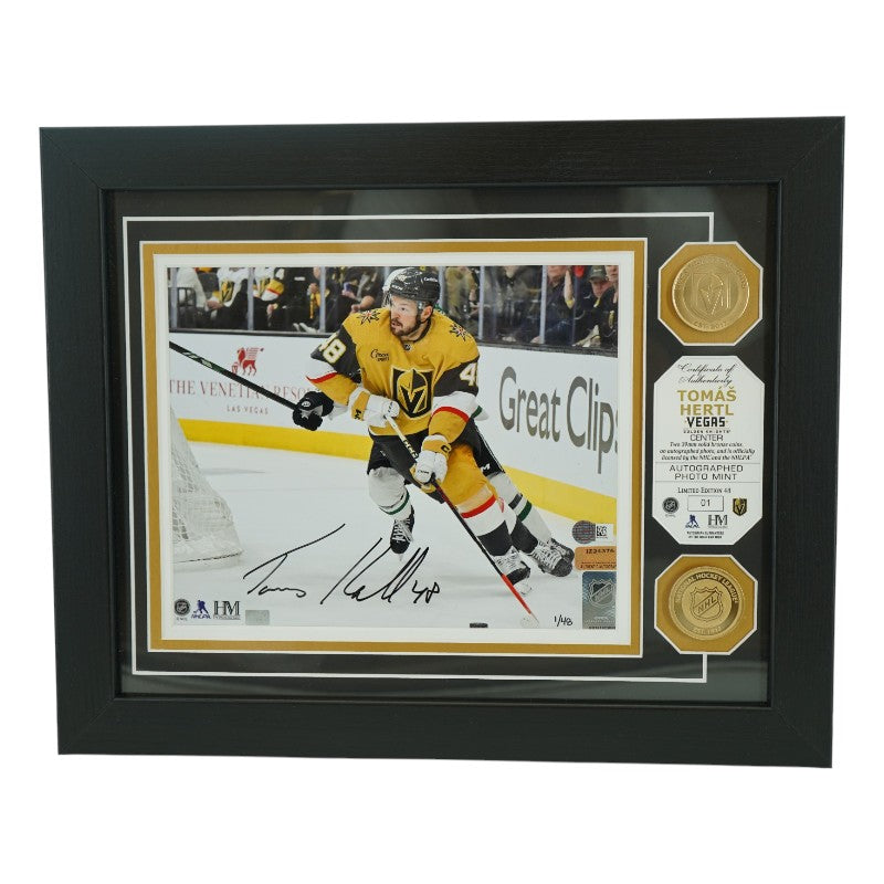 Tomas Hertl Las Vegas Golden Knights Autographed Framed 8x10 Photo Mint Collage LE 1/48 SM Auth