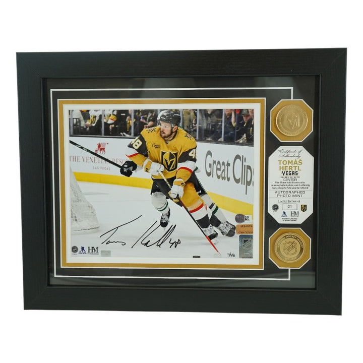 Tomas Hertl Las Vegas Golden Knights Autographed Framed 8x10 Photo Mint Collage LE 1/48 SM Auth