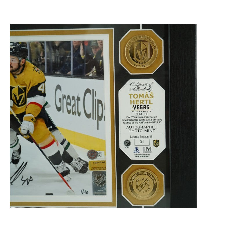 Tomas Hertl Las Vegas Golden Knights Autographed Framed 8x10 Photo Mint Collage LE 1/48 SM Auth