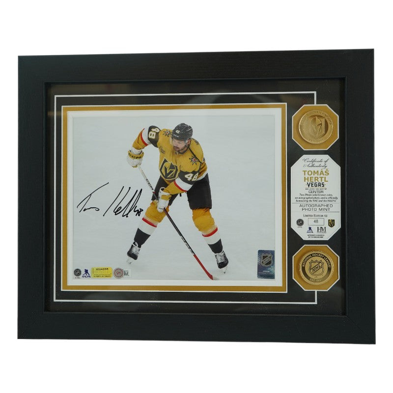 Tomas Hertl Las Vegas Golden Knights Autographed Framed 8x10 Photo Mint Collage M Auth