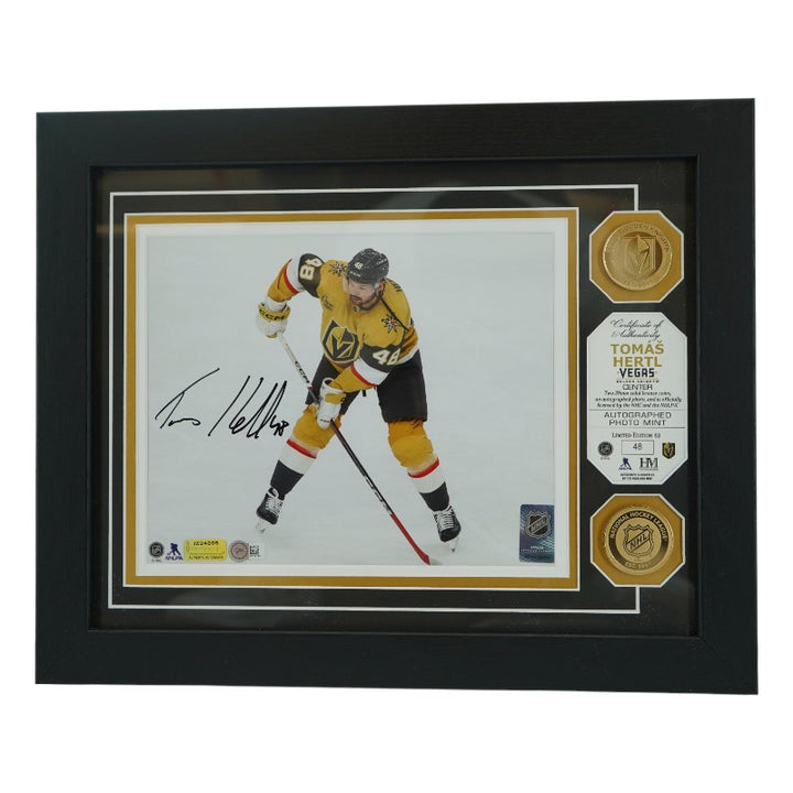 Tomas Hertl Las Vegas Golden Knights Autographed Framed 8x10 Photo Mint Collage M Auth