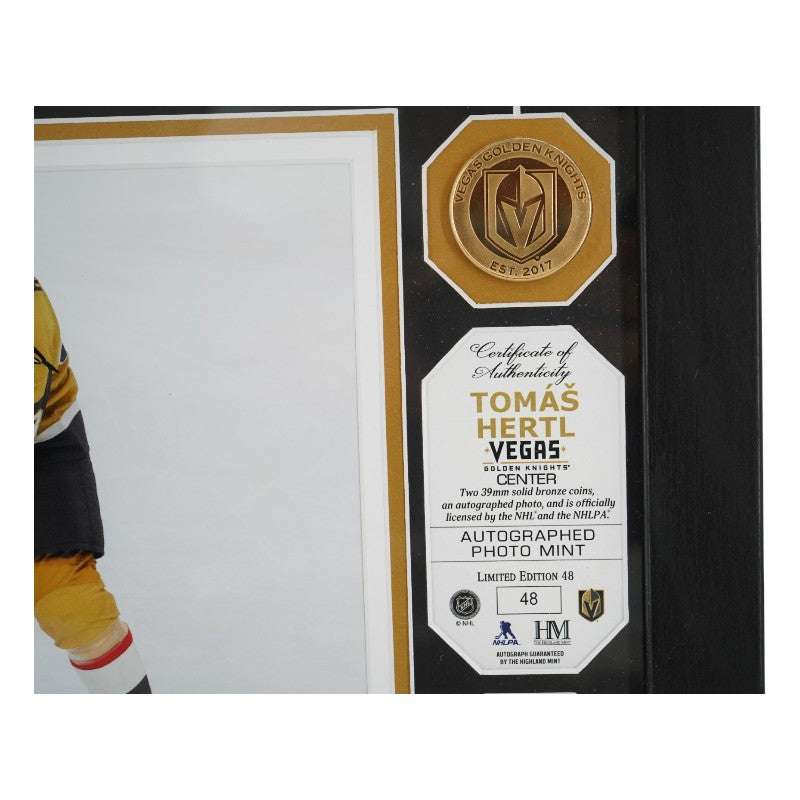 Tomas Hertl Las Vegas Golden Knights Autographed Framed 8x10 Photo Mint Collage M Auth
