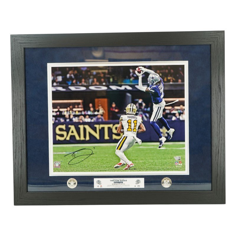 Trevon Diggs Dallas Cowboys Autographed Framed 16x20 Photo Fanatics Auth