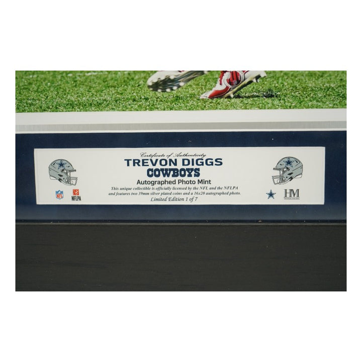 Trevon Diggs Dallas Cowboys Autographed Framed 16x20 Photo Fanatics Auth
