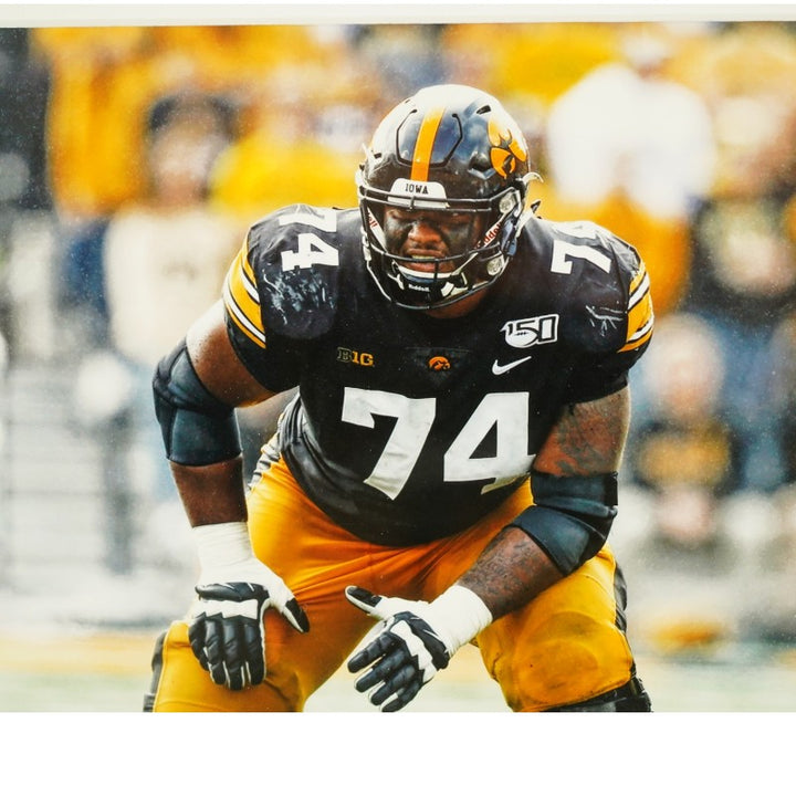 Tristan Wirfs Iowa Hawkeyes Autographed Framed 8x10 Photo Mint Collage LE 1/74 Fanatics Auth
