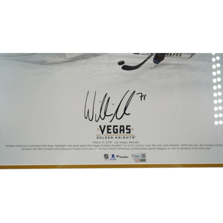 William Karlsson Las Vegas Golden Knights Autographed Framed 16x20 Photo Fanatics Auth