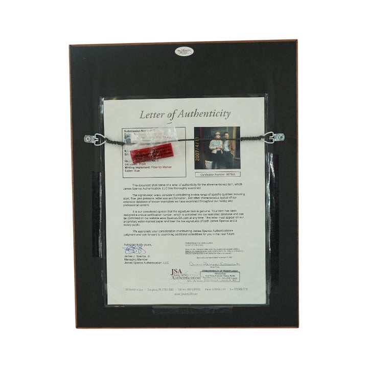 Mickey Mantle Billy Martin New York Yankees Autographed Framed 5x8 Photo JSA LOA