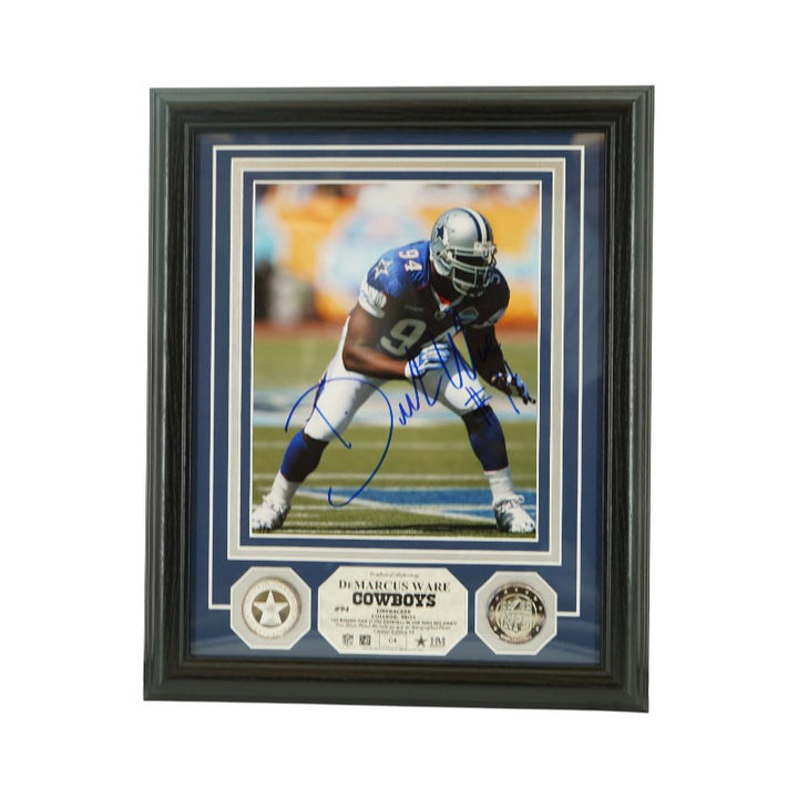 DeMarcus Ware Dallas Cowboys Autographed Framed 8x10 Photo Mint Collage HM Auth