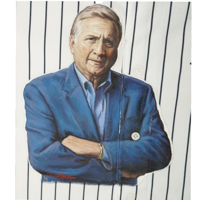 George Steinbrenner New York Yankees Autographed Framed Painted Jersey PSA Holo Only