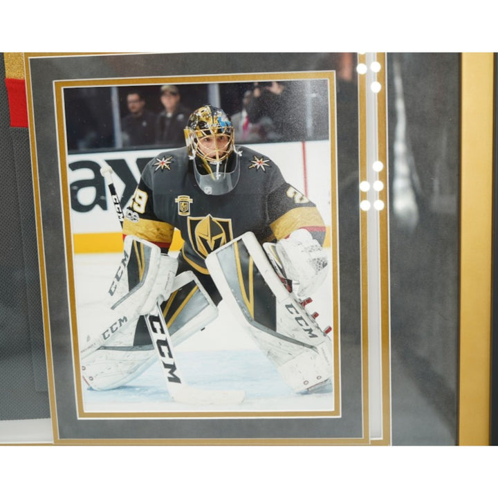 Marc-Andre Fleury Las Vegas Golden Knights Autographed Framed Grey Adidas Jersey Fanatics Auth
