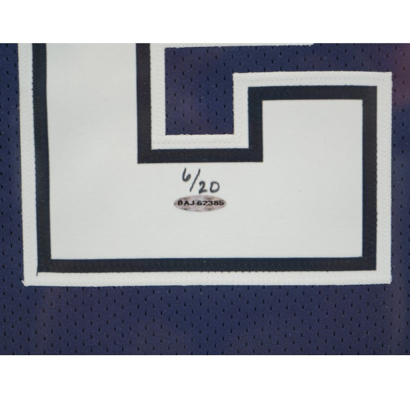Roger Staubach Dallas Cowboys Autographed Framed Blue Reebok Stat Jersey LE 6/20 UDA COA