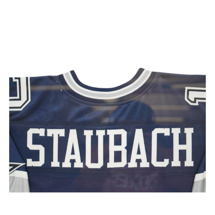Roger Staubach Dallas Cowboys Autographed Framed Blue Reebok Stat Jersey LE 6/20 UDA COA