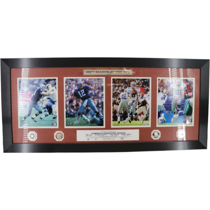 Aikman Smith Cowboys Greats Multi Signed Framed 8x10 Photo Mint Collage Fanatics/JSA/SM Holos LE 8/25