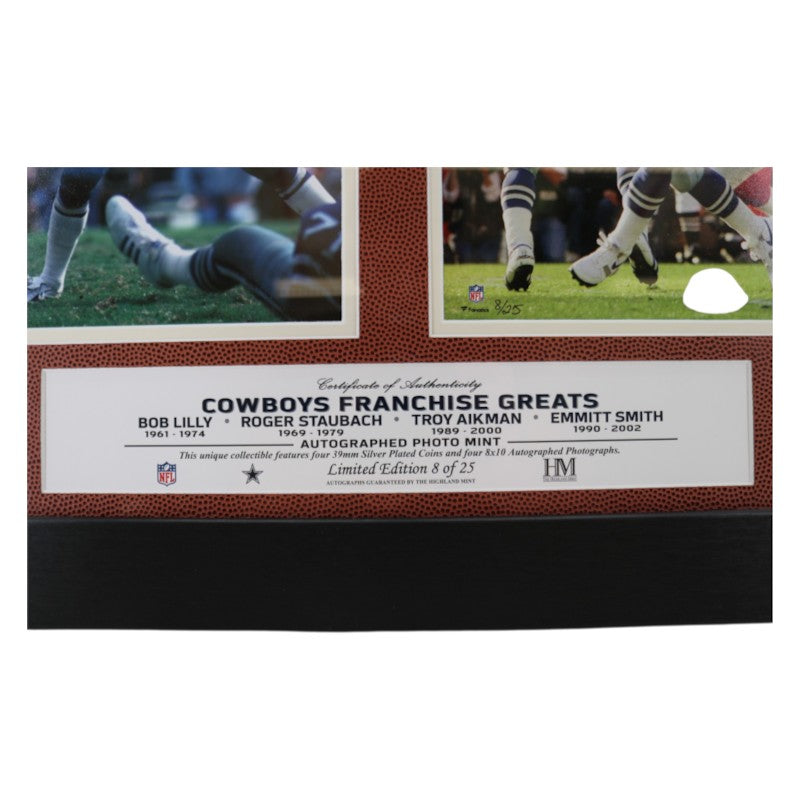 Aikman Smith Cowboys Greats Multi Signed Framed 8x10 Photo Mint Collage Fanatics/JSA/SM Holos LE 8/25