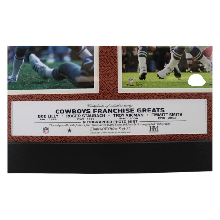 Aikman Smith Cowboys Greats Multi Signed Framed 8x10 Photo Mint Collage Fanatics/JSA/SM Holos LE 8/25