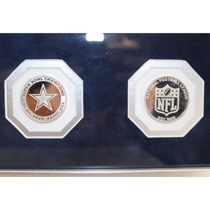 Aikman Smith Cowboys Signed Inscribed Framed 8x10 Photo Mint Collage Fanatics/JSA/Aikman/Beckett Holos LE 22/22