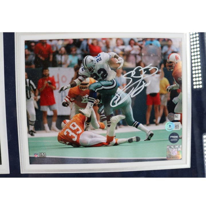 Aikman Smith Cowboys Signed Inscribed Framed 8x10 Photo Mint Collage Fanatics/JSA/Aikman/Beckett Holos LE 22/22