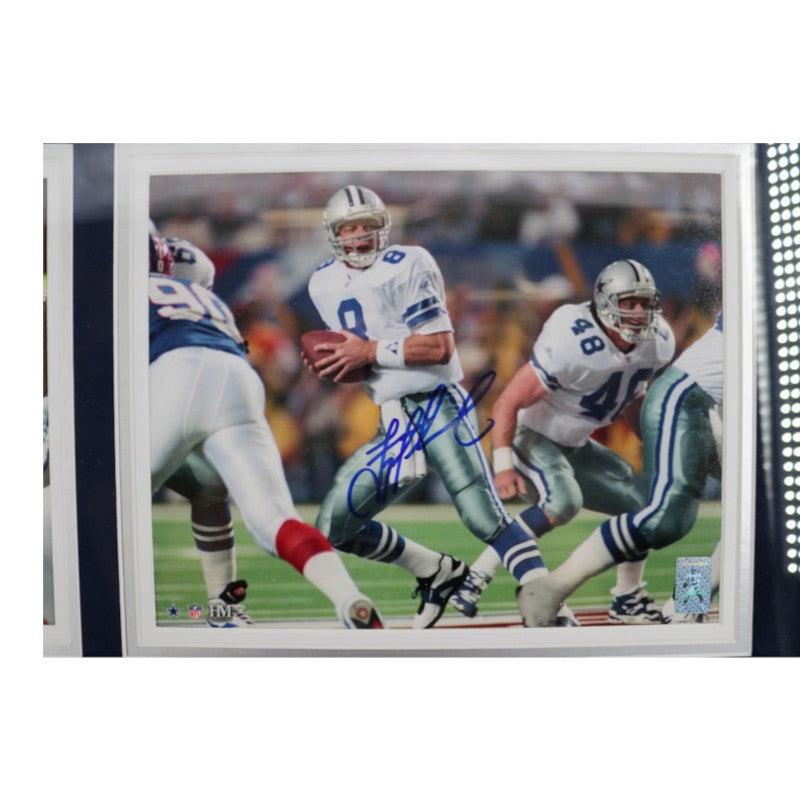 Aikman Smith Cowboys Signed Inscribed Framed 8x10 Photo Mint Collage Fanatics/SM/Aikman/Beckett Holos LE 12/22