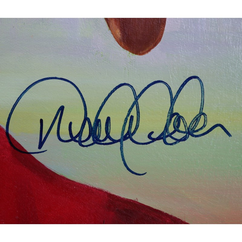 Derek Jeter New York Yankees Autographed Framed Doo S. Oh 30x40 Original Painting AAC LOA
