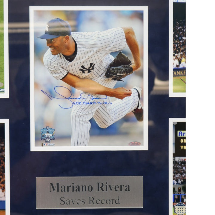 Mariano Rivera Yankees Multi Signed Inscribed Framed Quad 8x10 Photo Collage Steiner Holo