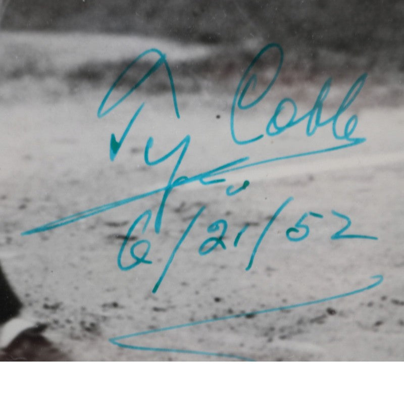Ty Cobb Detroit Tigers Autographed Inscribed Framed 8x10 Photo PSA LOA Graded 10