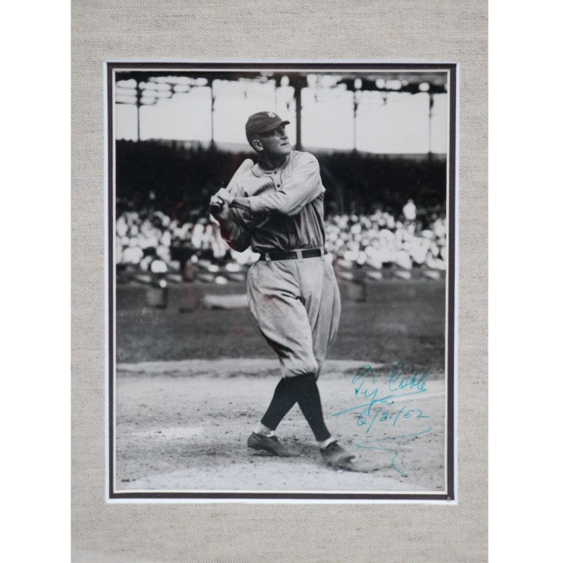 Ty Cobb Detroit Tigers Autographed Inscribed Framed 8x10 Photo PSA LOA Graded 10