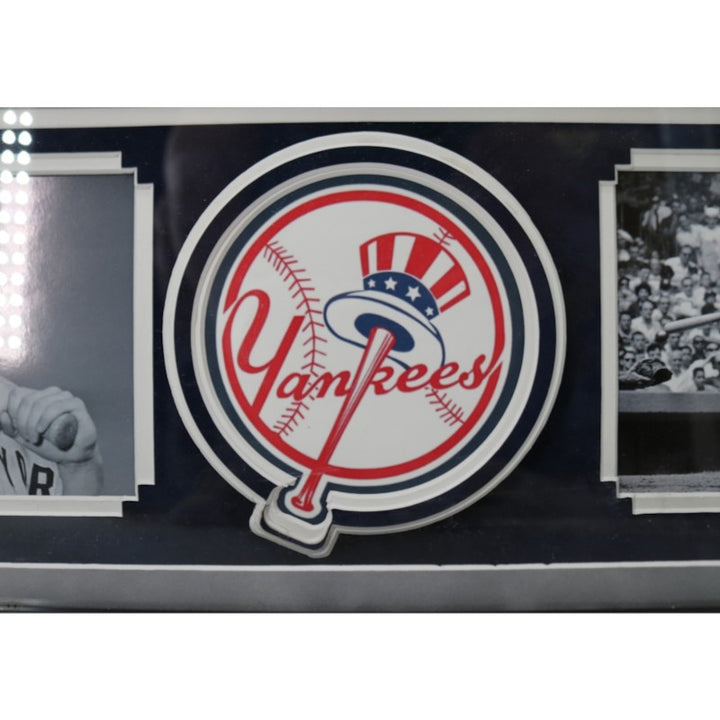 Mickey Mantle New York Yankees Signed Inscribed Painted Home Plate Shadow Box JSA LOA