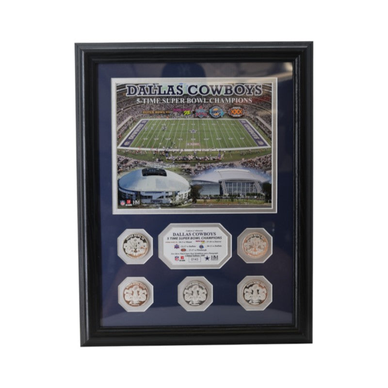 Dallas Cowboys 5x SB Champions Framed 8x10 Photo Mint LE 143/1000