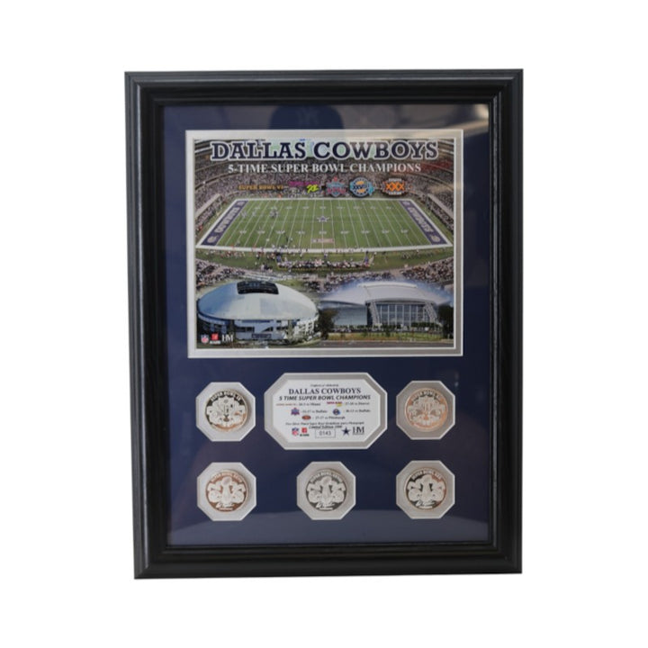 Dallas Cowboys 5x SB Champions Framed 8x10 Photo Mint LE 143/1000