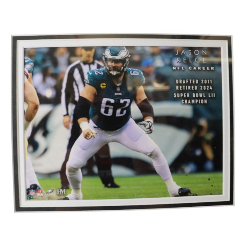 Jason Kelce Philadelphia Eagles Framed Facsimile 8x10 Photo Mint Collage LE 035/500