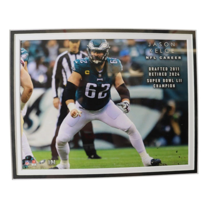 Jason Kelce Philadelphia Eagles Framed Facsimile 8x10 Photo Mint Collage LE 035/500
