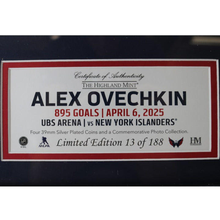 Alex Ovechkin Capitals Facsimilie Signed Framed 12x17 Photo Mint Collage LE 13/188