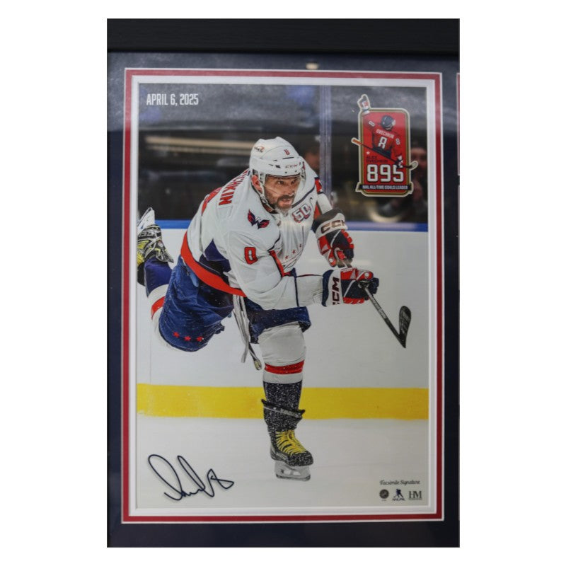 Alex Ovechkin Capitals Facsimilie Signed Framed 12x17 Photo Mint Collage LE 14/188