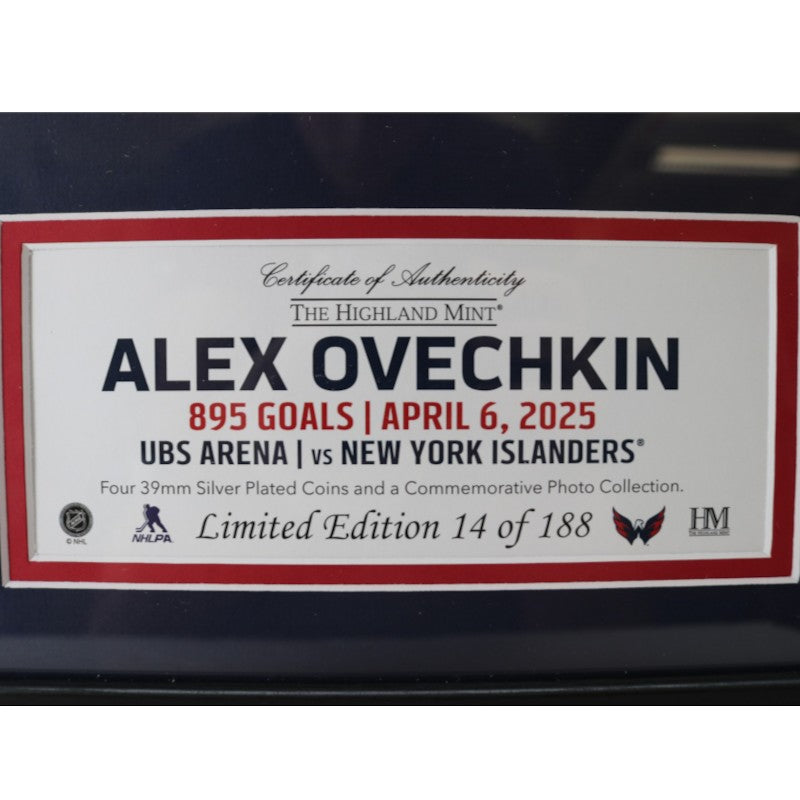 Alex Ovechkin Capitals Facsimilie Signed Framed 12x17 Photo Mint Collage LE 14/188