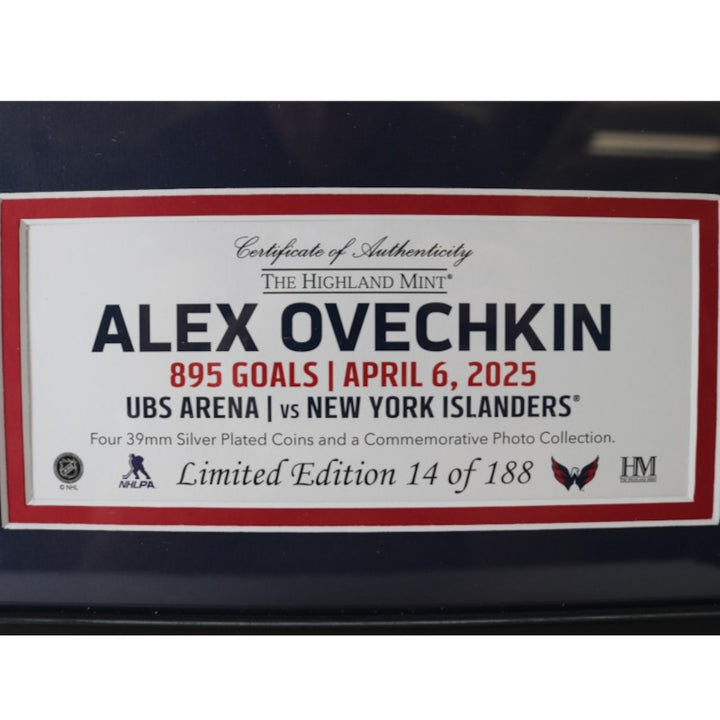 Alex Ovechkin Capitals Facsimilie Signed Framed 12x17 Photo Mint Collage LE 14/188