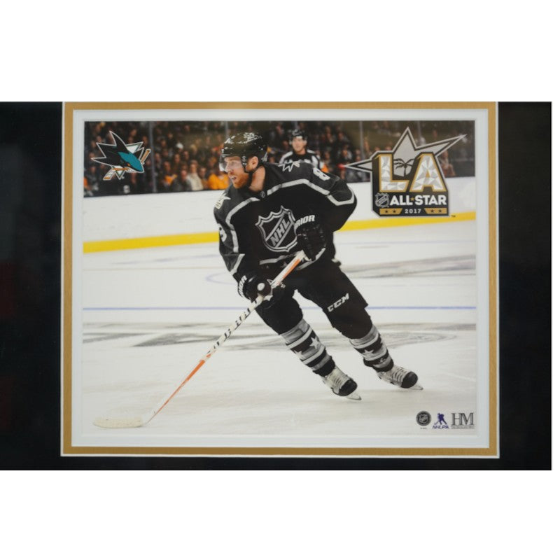 Joe Paveslki Sharks Framed 8x10 Photo Mint with 2017 ASG GU Locker Nameplate LE 1/1