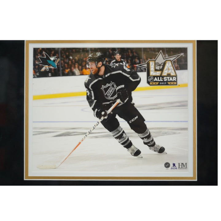 Joe Paveslki Sharks Framed 8x10 Photo Mint with 2017 ASG GU Locker Nameplate LE 1/1