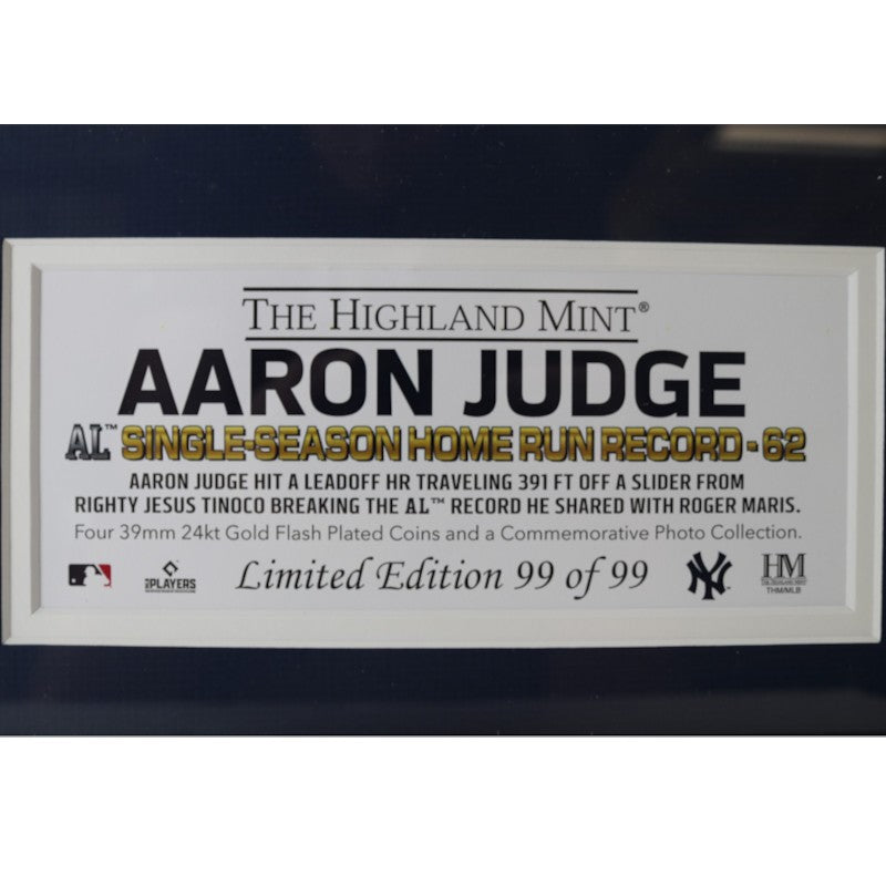 Aaron Judge NY Yankees AL 62 HR Record Framed 11x16 Photo Mint Collage LE 99/99